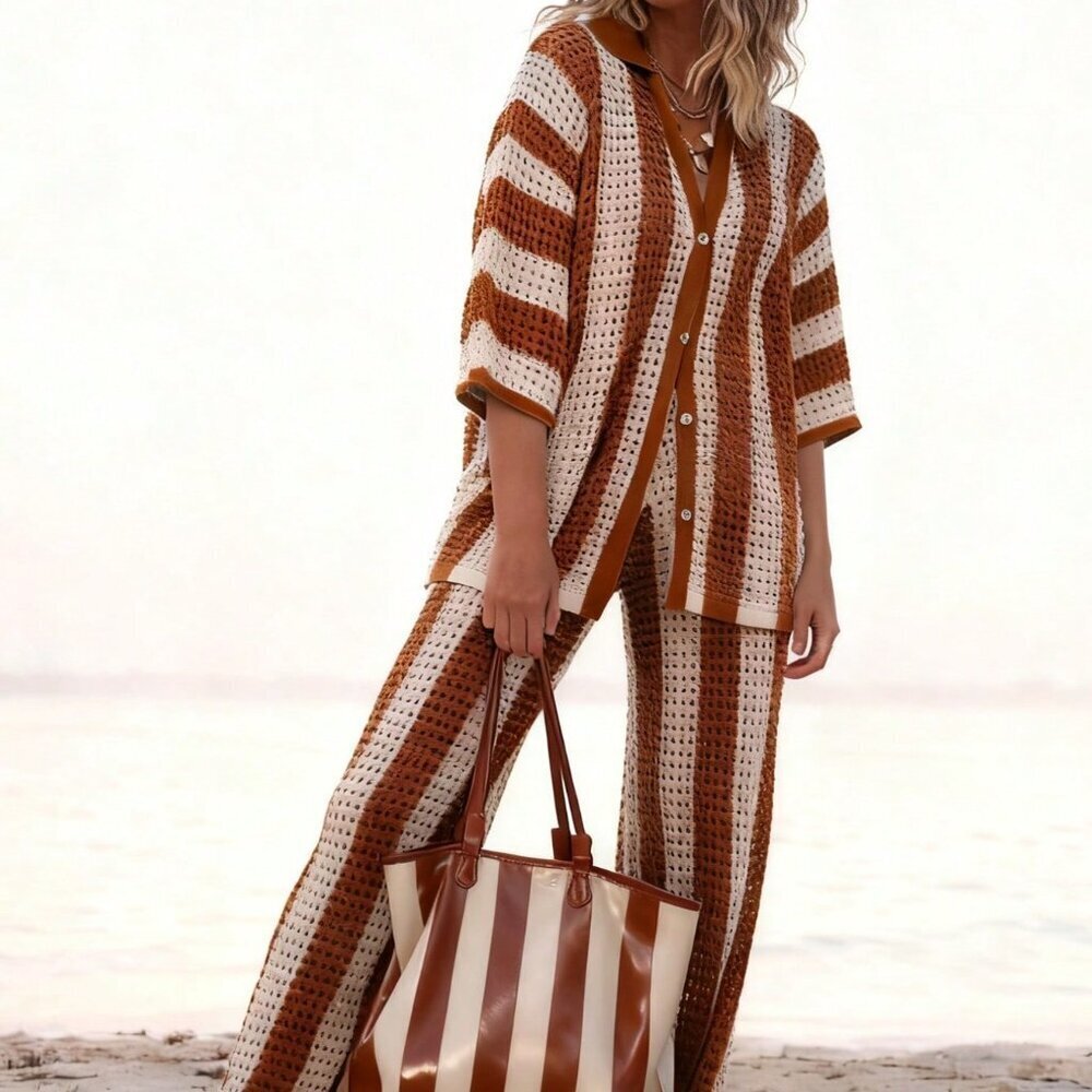 Multicolor Casual Women's Holiday 2-Piece Set
